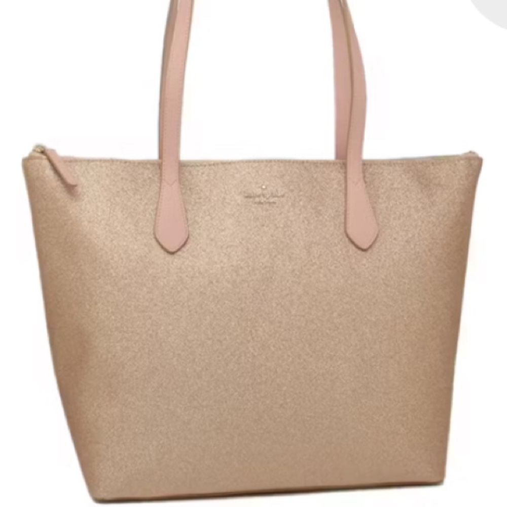 Kate Spade Gold and Pink Tote Bag - Picture 2 of 11